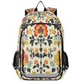 thumbnail image 1 of FORMRS Unisex School Backpack 17" Student Travel Bag with Laptop Compartment, Beige Floral, 1 of 7