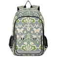 thumbnail image 1 of FORMRS Unisex School Backpack 17" Student Travel Bag with Laptop Compartment, Beige Floral, 1 of 7