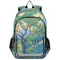 thumbnail image 1 of FORMRS Unisex School Backpack 17" Student Travel Bag with Laptop Compartment, Beige Tree, 1 of 7