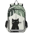 thumbnail image 1 of FORMRS Unisex School Backpack 17" Student Travel Bag with Laptop Compartment, Black Cat Umbrella, 1 of 7