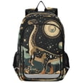 thumbnail image 1 of FORMRS Unisex School Backpack 17" Student Travel Bag with Laptop Compartment, Black Dinosaur, 1 of 7