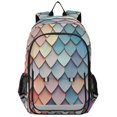 thumbnail image 1 of FORMRS School Backpack 17" Student Travel Bag with Laptop Compartment, Blue Art Pattern, 1 of 7