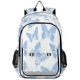 thumbnail image 1 of FORMRS Unisex School Backpack 17" Student Travel Bag with Laptop Compartment, Blue Butterfly, 1 of 7