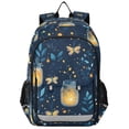 thumbnail image 1 of FORMRS Unisex School Backpack 17" Student Travel Bag with Laptop Compartment, Blue Fireflies Pattern, 1 of 7