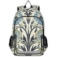 thumbnail image 1 of FORMRS Unisex School Backpack 17" Student Travel Bag with Laptop Compartment, Blue Floral Pattern, 1 of 7