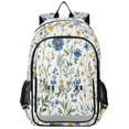 thumbnail image 1 of FORMRS School Backpack 17" Student Travel Bag with Laptop Compartment, Blue Floral, 1 of 7