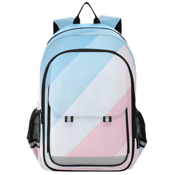 FORMRS Unisex School Backpack 17" Student Travel Bag with Laptop Compartment, Blue Gradient