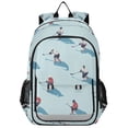 thumbnail image 1 of FORMRS School Backpack 17" Student Travel Bag with Laptop Compartment, Blue Ice Hockey, 1 of 7