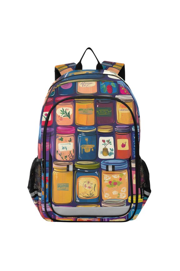 School Backpack 17" Student Travel Bag with Laptop Compartment, Blue Jam