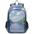 thumbnail image 1 of FORMRS Unisex School Backpack 17" Student Travel Bag with Laptop Compartment, Blue Sky and River, 1 of 7