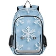 thumbnail image 1 of FORMRS School Backpack 17" Student Travel Bag with Laptop Compartment, Blue Snowflake, 1 of 7