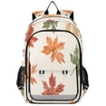 thumbnail image 1 of FORMRS Unisex School Backpack 17" Student Travel Bag with Laptop Compartment, Brown Autumn Leaves, 1 of 7