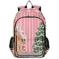 thumbnail image 1 of FORMRS School Backpack 17" Student Travel Bag with Laptop Compartment, Brown Gingerbread House, 1 of 7