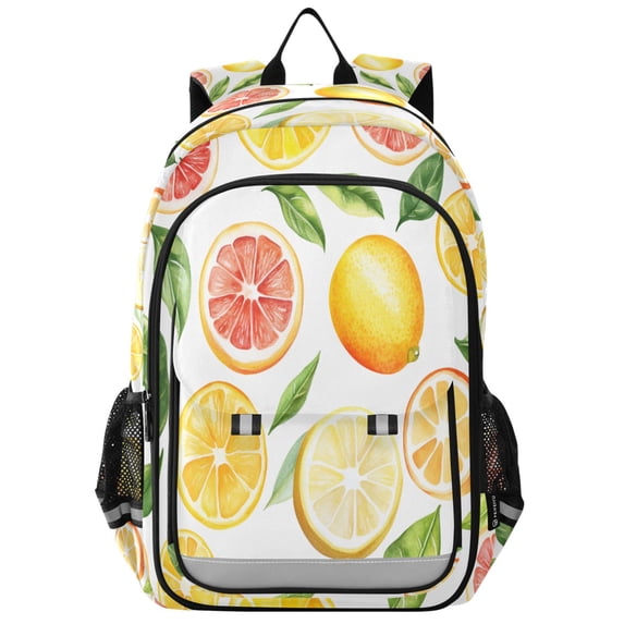 FORMRS Unisex School Backpack 17" Student Travel Bag with Laptop Compartment, Candy Lemon