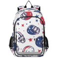 thumbnail image 1 of FORMRS School Backpack 17" Student Travel Bag with Laptop Compartment, Cartoon American Football Helmets, 1 of 7