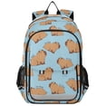 thumbnail image 1 of FORMRS Unisex School Backpack 17" Student Travel Bag with Laptop Compartment, Cartoon Capybara Pattern, 1 of 7