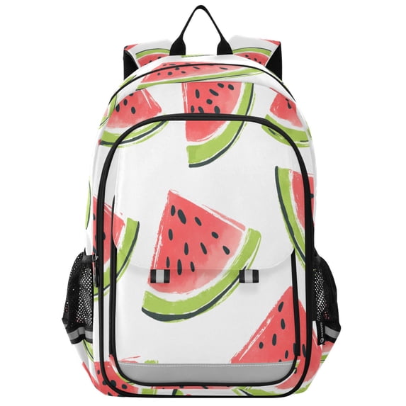 FORMRS Unisex School Backpack 17" Student Travel Bag with Laptop Compartment, Cartoon Watermelon