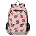 thumbnail image 1 of FORMRS Unisex School Backpack 17" Student Travel Bag with Laptop Compartment, Cherries Pattern, 1 of 7