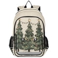 thumbnail image 1 of FORMRS Unisex School Backpack 17" Student Travel Bag with Laptop Compartment, Christmas Stars, 1 of 7