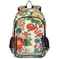 thumbnail image 1 of FORMRS Unisex School Backpack 17" Student Travel Bag with Laptop Compartment, Colorful Flowers Pattern, 1 of 7