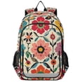 thumbnail image 1 of FORMRS Unisex School Backpack 17" Student Travel Bag with Laptop Compartment, Colorful Flowers, 1 of 7