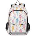 thumbnail image 1 of FORMRS Unisex School Backpack 17" Student Travel Bag with Laptop Compartment, Colorful Ice Cream Pattern, 1 of 7