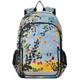thumbnail image 1 of FORMRS Unisex School Backpack 17" Student Travel Bag with Laptop Compartment, Colorful Leaves, 1 of 7