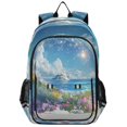 thumbnail image 1 of FORMRS Unisex School Backpack 17" Student Travel Bag with Laptop Compartment, Crystal Ocean, 1 of 7