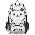 thumbnail image 1 of FORMRS Unisex School Backpack 17" Student Travel Bag with Laptop Compartment, Cute Chubby Cat, 1 of 7
