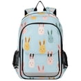 thumbnail image 1 of FORMRS Unisex School Backpack 17" Student Travel Bag with Laptop Compartment, Cute Rabbits, 1 of 7