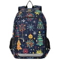 thumbnail image 1 of FORMRS School Backpack 17" Student Travel Bag with Laptop Compartment, Dark Blue Christmas, 1 of 7