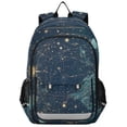 thumbnail image 1 of FORMRS Unisex School Backpack 17" Student Travel Bag with Laptop Compartment, Dark Star Map, 1 of 7