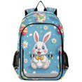 thumbnail image 1 of FORMRS School Backpack 17" Student Travel Bag with Laptop Compartment, Easter Bunny Pattern, 1 of 7
