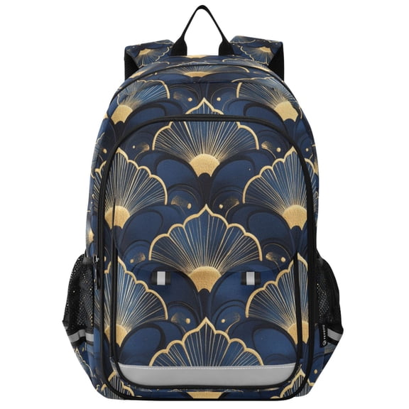 FORMRS Unisex School Backpack 17" Student Travel Bag with Laptop Compartment, Elegance Art Pattern
