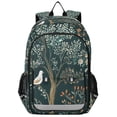 thumbnail image 1 of FORMRS Unisex School Backpack 17" Student Travel Bag with Laptop Compartment, Floral Forest Scene, 1 of 7