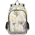 thumbnail image 1 of FORMRS Unisex School Backpack 17" Student Travel Bag with Laptop Compartment, Floral Rabbit, 1 of 7