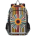 thumbnail image 1 of FORMRS Unisex School Backpack 17" Student Travel Bag with Laptop Compartment, Geometric Stripes, 1 of 7