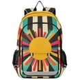 thumbnail image 1 of FORMRS Unisex School Backpack 17" Student Travel Bag with Laptop Compartment, Geometric Sun, 1 of 7