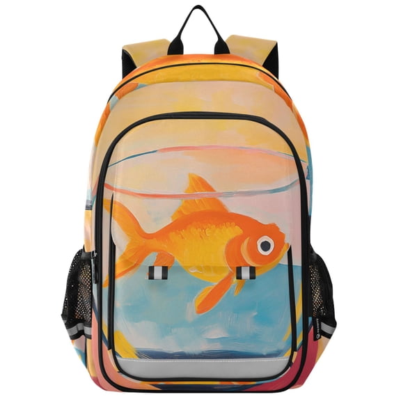FORMRS School Backpack 17" Student Travel Bag with Laptop Compartment, Goldfish