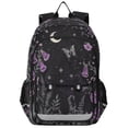thumbnail image 1 of FORMRS Unisex School Backpack 17" Student Travel Bag with Laptop Compartment, Gothic Floral Print, 1 of 7