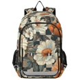 thumbnail image 1 of FORMRS School Backpack 17" Student Travel Bag with Laptop Compartment, Gray Floral Pattern, 1 of 7