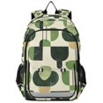 thumbnail image 1 of FORMRS School Backpack 17" Student Travel Bag with Laptop Compartment, Green Circle, 1 of 7