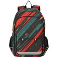 thumbnail image 1 of FORMRS School Backpack 17" Student Travel Bag with Laptop Compartment, Green Stars Abstract, 1 of 7