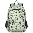 thumbnail image 1 of FORMRS Unisex School Backpack 17" Student Travel Bag with Laptop Compartment, Green Triangles Pattern, 1 of 7