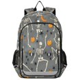 thumbnail image 1 of FORMRS School Backpack 17" Student Travel Bag with Laptop Compartment, Halloween Dancing Skeleton, 1 of 7