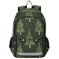 thumbnail image 1 of FORMRS Unisex School Backpack 17" Student Travel Bag with Laptop Compartment, Hand Drawn Christmas Trees, 1 of 7