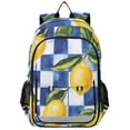 thumbnail image 1 of FORMRS Unisex School Backpack 17" Student Travel Bag with Laptop Compartment, Lemon Checkered, 1 of 7