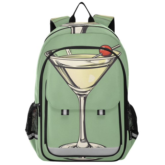 FORMRS Unisex School Backpack 17" Student Travel Bag with Laptop Compartment, Lemon Juice