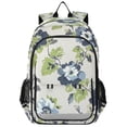thumbnail image 1 of FORMRS Unisex School Backpack 17" Student Travel Bag with Laptop Compartment, Light Floral Pattern, 1 of 7