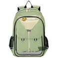 thumbnail image 1 of FORMRS Unisex School Backpack 17" Student Travel Bag with Laptop Compartment, Light Green Martini, 1 of 7